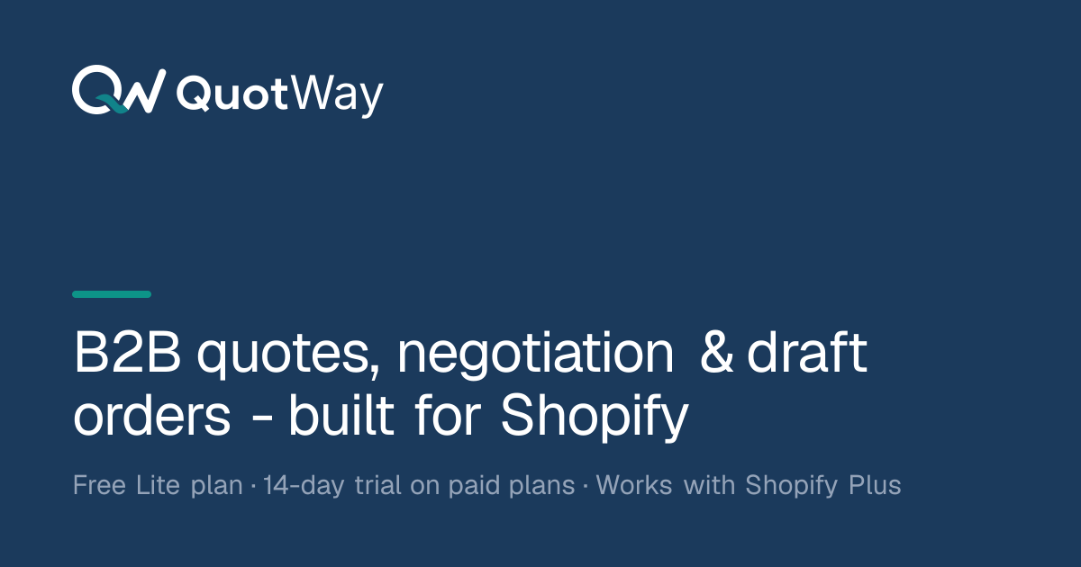 QuotWay: B2B Quote‑Negotiation — 官网预览图